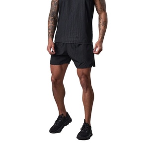 Pantalones Cortos Deportivos de Malla de Algodón de Color Sólido Personalizados de Alta Calidad, Casuales, Atléticos, de Entrenamiento, Cómodos para Hombre - Product Image 3