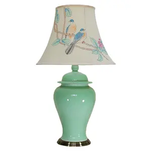 Lámpara de porcelana de estilo moderno para mesa, lámpara de lectura de cerámica sencilla a la moda, suministro de China