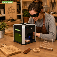 Mesin Pengukir Laser Desktop Premium 3W, Pemotong Laser Portabel untuk Kayu, Logam, Akrilik