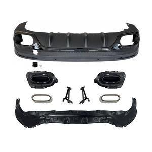 Diffuseur arrière et embouts d'échappement Mercedes-Benz GLB-Class X247 2020-2024, style sportif, acier inoxydable, ensemble quatre pièces - Product Image 2