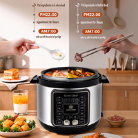 Cuisinière à riz électrique efficace de 6 L, 1050 W, 220 V, contrôle numérique, pression de 40 à 70 kPa, multifonction pour la cuisine familiale