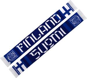 Conception personnalisée de haute qualité Suomi Finland Soccer écharpe en tricot <span class=keywords><strong>HD</strong></span> haute définition NFL <span class=keywords><strong>NBA</strong></span> écharpe nationale vente en gros - Product Image 2