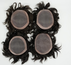 <span class=keywords><strong>Parrucca</strong></span> <span class=keywords><strong>parrucca</strong></span> da uomo di alta qualità <span class=keywords><strong>con</strong></span> pizzo Mono toupet Base completa per capelli in PU sostituzione di pelle sottile materiale per capelli umani - Product Image 4