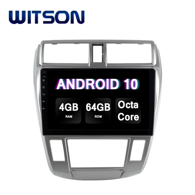 Witson Android 10.0 Touch Monitor Car Audio System Multimedia Voor Honda 2008-2011 Stad 4 Gb Ram 64 Gb flash Grote Scherm