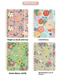 Carnet de notes à plan hebdomadaire A5 personnalisé avec sangle et bobine Cross-Border 2025 Schedule Paper Cover New Customizable Notebook - Product Image 6