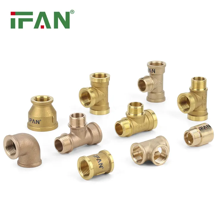 IFAN 1/2'-2'' Messing Edelstahl Bronze alle verfügbaren Wasser Messing Rohr Ellbogen Tee Messing-Sanitärarmaturen