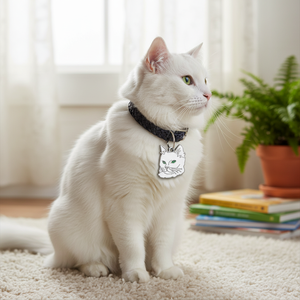 Etiqueta para Gatos, Etiqueta para Mascotas con Ojos Verdes - Product Image 3