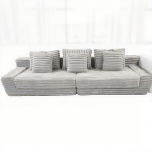 <span class=keywords><strong>Moderno</strong></span> Set Divano Letto Angolare a L di Lusso in Velluto con Funzionalità Regolabili e Pieghevoli <span class=keywords><strong>Design</strong></span> Resistente per <span class=keywords><strong>Soggiorno</strong></span> - Product Image 5