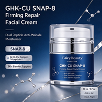 Krim Wajah Private Label GHK-Cu Copper Peptide SNAP-8, Krim Perbaikan Melembapkan Anti Kerut, Mengencangkan Kulit Secara Terlihat