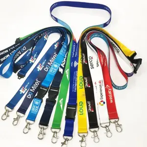 Kunden spezifisch bedrucktes Lanyard mit Logo OEM Blank Sublimation Lanyard Polyester Nylon Plain Günstige personal isierte Lanyard