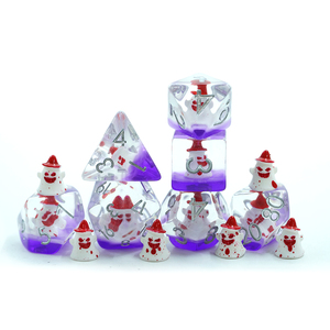 Ensemble de dés polyédriques en résine faits à la main, 7 pièces, 16 mm, bords arrondis, dés blancs de qualité supérieure, Dés du Roi Démon pour jeux de société - Product Image 6