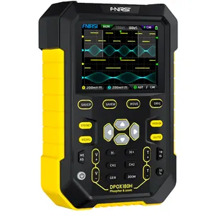 FNIRSI Oscilloscope180MHz-3DB Digital, Digital Dual Channel genggam, tampilan fluoresensi Generator sinyal 2in 1 ZOOM