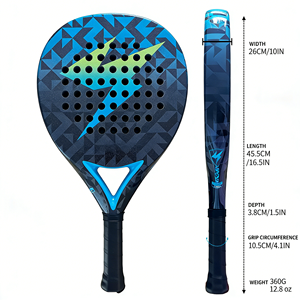 Raqueta de Pádel Elite de Fibra de Carbono 18K, Forma de Lágrima, Raqueta Profesional con Superficie Rugosa para un Juego de Alto Rendimiento - Product Image 5