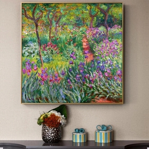Décoration murale encadrée pour la maison, reproductions de peintures sur toile de <span class=keywords><strong>fleurs</strong></span> du jardin de Monet célèbre, pour le salon - Product Image 3