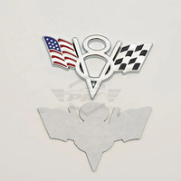 Emblème de voiture de course 3D en métal V8 USA UK Allemagne, logo du drapeau national, autocollant pour aile latérale, coffre arrière, pour Jeep GMC Ford Chevrolet