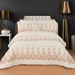 <strong>Luxury</strong> European American Style Wedding <strong>Bedding</strong> <strong>Set</strong> <strong>Matching</strong> <strong>Curtains</strong> Embroidered Lace Polyester <strong>Bedding</strong> <strong>Sets</strong> Collections King - Product Image 5
