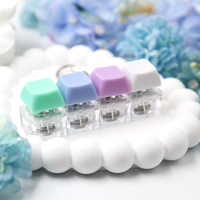 Millantech Creative Design Anime PVC Keycaps LED Light Click Fidget Keychain Multiple Color Options Stress Relief Toy
