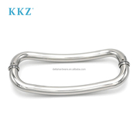 KKZ moderne 80 degrés Radian rond en acier inoxydable 304 poignée de porte en verre poignée à levier pour porte de douche