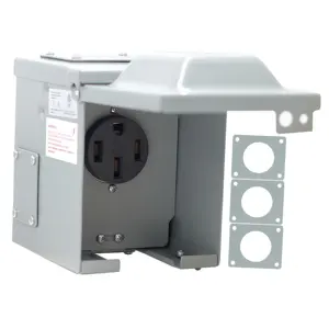 Weatherproof Outdoor 50A Nema 14-50R Outlet BOX RV Power Receptacle Panel outlet box 50amp RV/EV Power Outlet Box