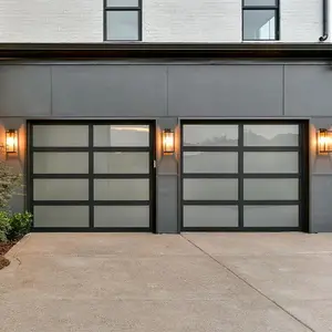 Cost-Effective Large View Transparent Overhead Sectional Garage Door