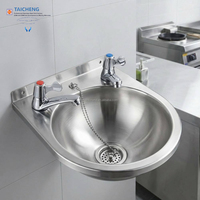 Lavabo mobile extérieur de 300 mm avec évier simple et pare-éclaboussures