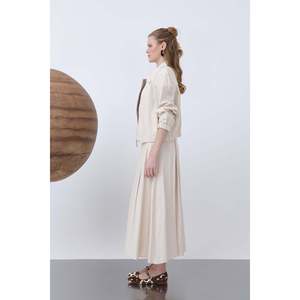 Ensemble jupe femme avec fermeture éclair discrète - 14315TKS - MARRON - Product Image 4