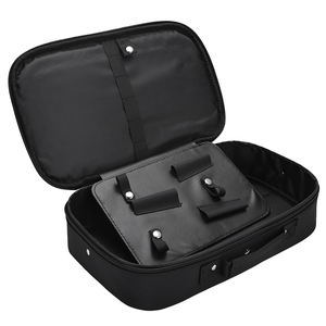 Estuche Profesional <span class=keywords><strong>WangDa</strong></span> para Tijeras de Peluquería, Multifuncional, de Nailon Negro con Cierre, para Brochas, Herramientas de Peluquería y Estilismo - Product Image 1