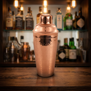 Ensemble de shaker à cocktails Boston en acier inoxydable, outil de bar en cuivre martelé, logo personnalisé, kit de mixologie durable de qualité supérieure - Product Image 1