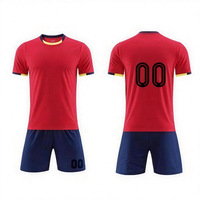 Maillot de football personnalisé en polyester respirant pour hommes, uniforme de sport bleu, t-shirt pour hommes
