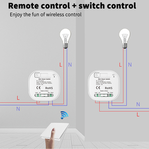 SIXWGH <span class=keywords><strong>Mini</strong></span> interruptor inteligente RF433 Control remoto autoalimentado Cuadrado Esquina redonda 10A 100-240V AC para control <span class=keywords><strong>de</strong></span> iluminación inalámbrico - Product Image 5
