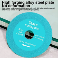 Disque de coupe diamanté brasé de 110 mm pour verre, jade, cristal, bouteilles de vin – Lame de meulage et de coupe pour meuleuse d'angle