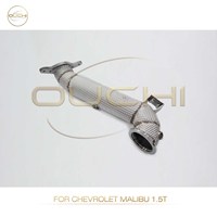 Sistema de Escape de Acero Inoxidable Ouchi Fashion con Tubo de Bajada para Chevrolet Malibu 1.5T con Protector de Cabeza, Tubo de Bajada para Chevy Malibu
