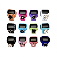 Fabricant de compteurs de prières lumineux en strass de style bague pour musulmans, modèles de bague Tasbeeh Zikr 8017 et 8016
