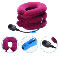 Collier cervical médical réglable, traction vertébrale, soutien du cou, confort du cou, traction cervicale, tissu floqué en PVC