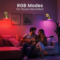 Lampe murale LED rétro sans fil, bande RGB à intensité variable, télécommande, idéale pour la chambre à coucher, le salon, lampe murale rechargeable