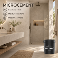 Système de revêtement mural et de sol en micro-ciment acrylique à finition lisse magique pour les surfaces murales et de sol intérieures et extérieures