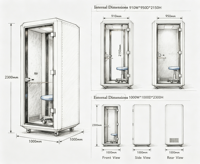 Cabine acoustique médicale pour 1 personne |   Cabine de consultation antibactérienne silencieuse pour hôpital |   Cabine de clinique privée Healthy-Air