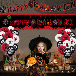 Set de Globos Temáticos de Halloween, Látex Duradero, Decoración con Cola de Pez y Guirnalda de Calavera, para Uso Interior Infantil - Product Image 2