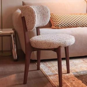 Silla de Comedor Gorange de Estilo Nórdico Retro Moderno y Sencillo, Respaldo Lily, Madera Maciza, Tapicería de Tela, Muebles para el Hogar, Cafetería y <span class=keywords><strong>Restaurante</strong></span> de Lujo - Product Image 1