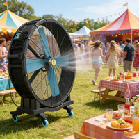 Ventilateur sur pied industriel portable de 2 m pour entrepôt, souffleur d'air HVLS, ventilation et refroidissement