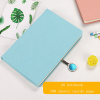Bloc pc portable en cuir, couleur noir bleu rouge, de haute qualité, avec clip magnétique pour Journal intime