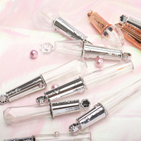 Tubes de brillant à lèvres argenté scintillant Sweetheart 2026 - Flacons cosmétiques en plastique personnalisables (impression de logo/vente en gros)