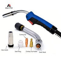 Torche de soudage MIG MAG 24KD, connecteur central Euro, refroidie par air, 250A, câble 3M 4M 5M, pistolet de soudage Euro, accessoire de soudage