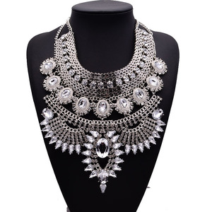 QL0094 Haute qualité Vintage Chunky Collier Alliage Colliers Ras Du Cou Grand collier lourd pour <span class=keywords><strong>Femme</strong></span> - Product Image 2