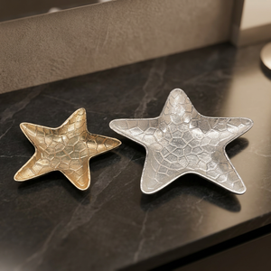 ถาดตกแต่งอลูมิเนียมทำมือ Sonnet Decor Celestial Star ทนความร้อน เป็นมิตรกับสิ่งแวดล้อม ทนทาน กันน้ำ สำหรับวางโชว์บนโต๊ะ - Product Image 1