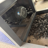 Broyeur de plastique d'occasion 45 kW à double arbre pour système de recyclage de tuyaux, fûts et films plastiques
