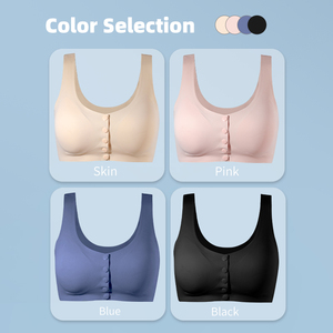 Soutien-gorge de mastectomie respirant certifié CE à boutons avant OEM/ODM pour femmes, avec coussinets amovibles, sans armatures, pour utilisation <span class=keywords><strong>post</strong></span>-<span class=keywords><strong>opératoire</strong></span>, prothétique - Product Image 6