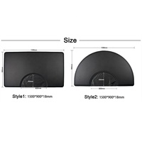 Tapis de sol anti-fatigue pour salon de coiffure avec logo personnalisé, pour coiffeur, noir, carré, demi-cercle, épais, pour la coiffure