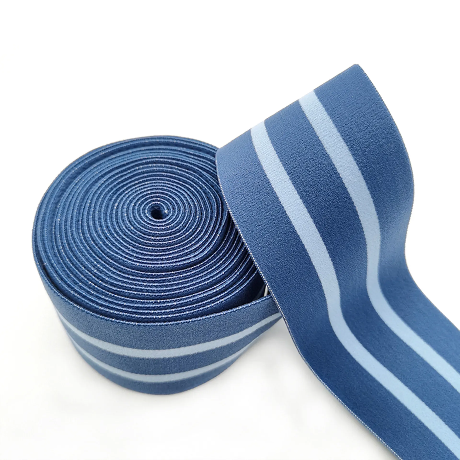 5 cm buntes gestreiftes gestricktes inter-farben elastisches Band für Yoga-Bekleidung Sportbekleidung