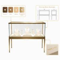 Vitrine de luxe pour bijoux avec verre trempé, design minimaliste pour bijouteries et salles d'exposition
